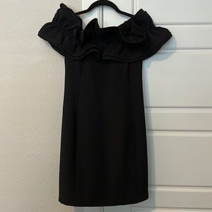 Endless Rose black ruffle off the shoulder dress